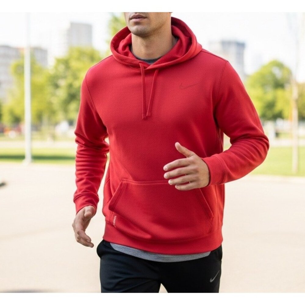 Nike Hoodie Mens Sz XL America Red Therma-Fit Pullover Sweatshirt Athletic Gym